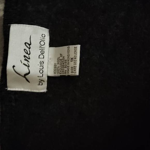 Linea by Louis Dell'Olio Sweaters - Linea by Louis Dell'Olio black /dark gray wool cardigan size 1X